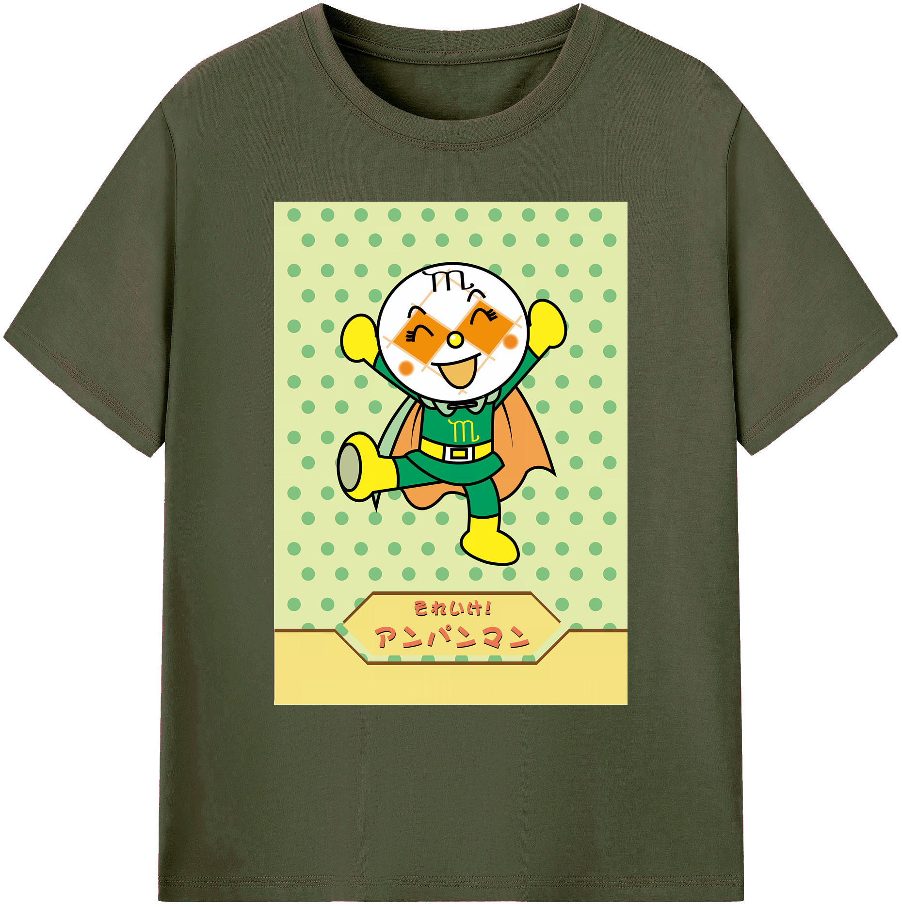 （画像用） アンパンマン Anpanman 綿100％ メンズ半袖Tシャツ｜肌触りやわらか＆通気性